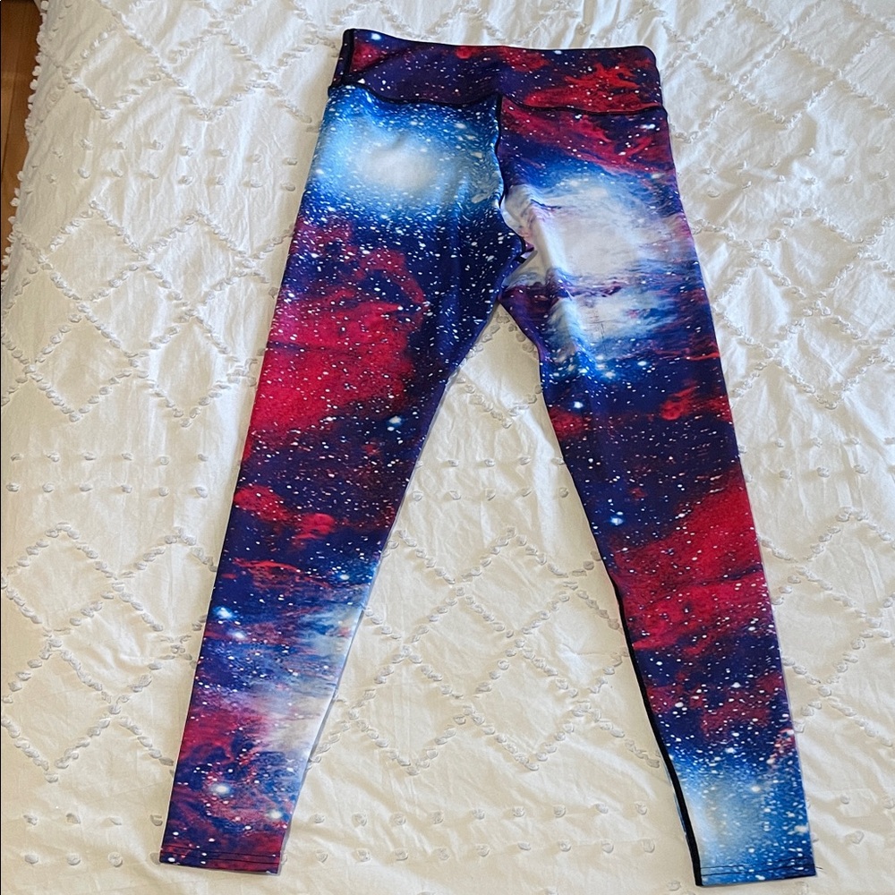 Women's Cosmic Print Leggings EUC medium - Picture 3 of 5
